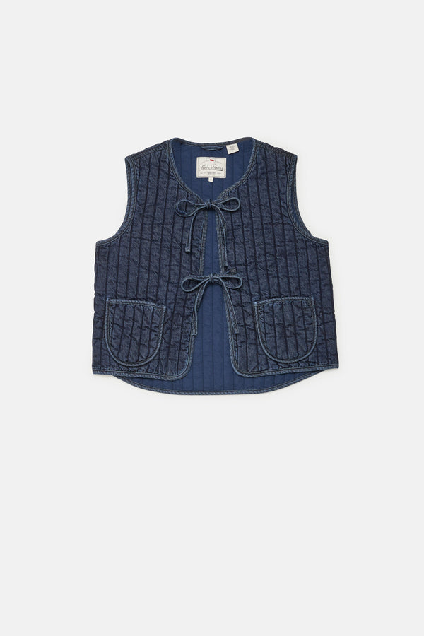 Gilet con imbottitura a righe Lottie