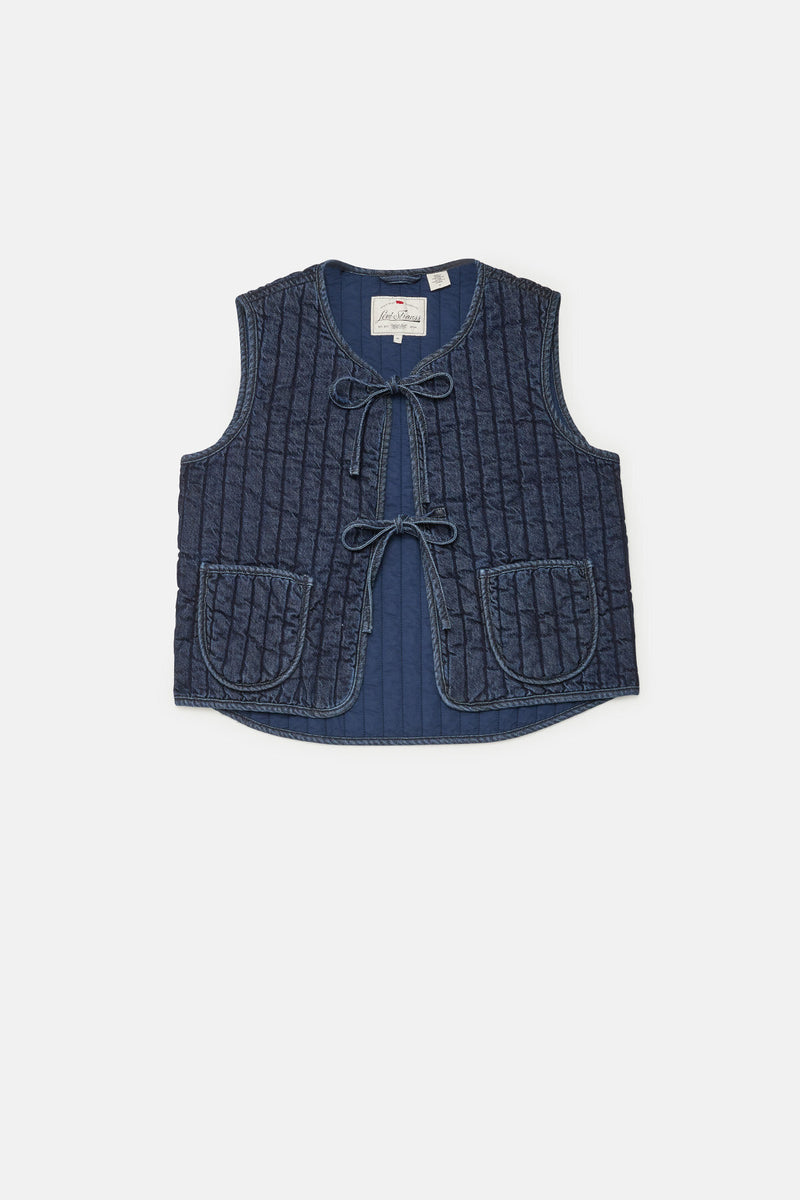 Gilet con imbottitura a righe Lottie