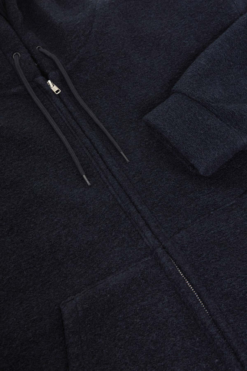 Felpa con Zip Integrale Silver