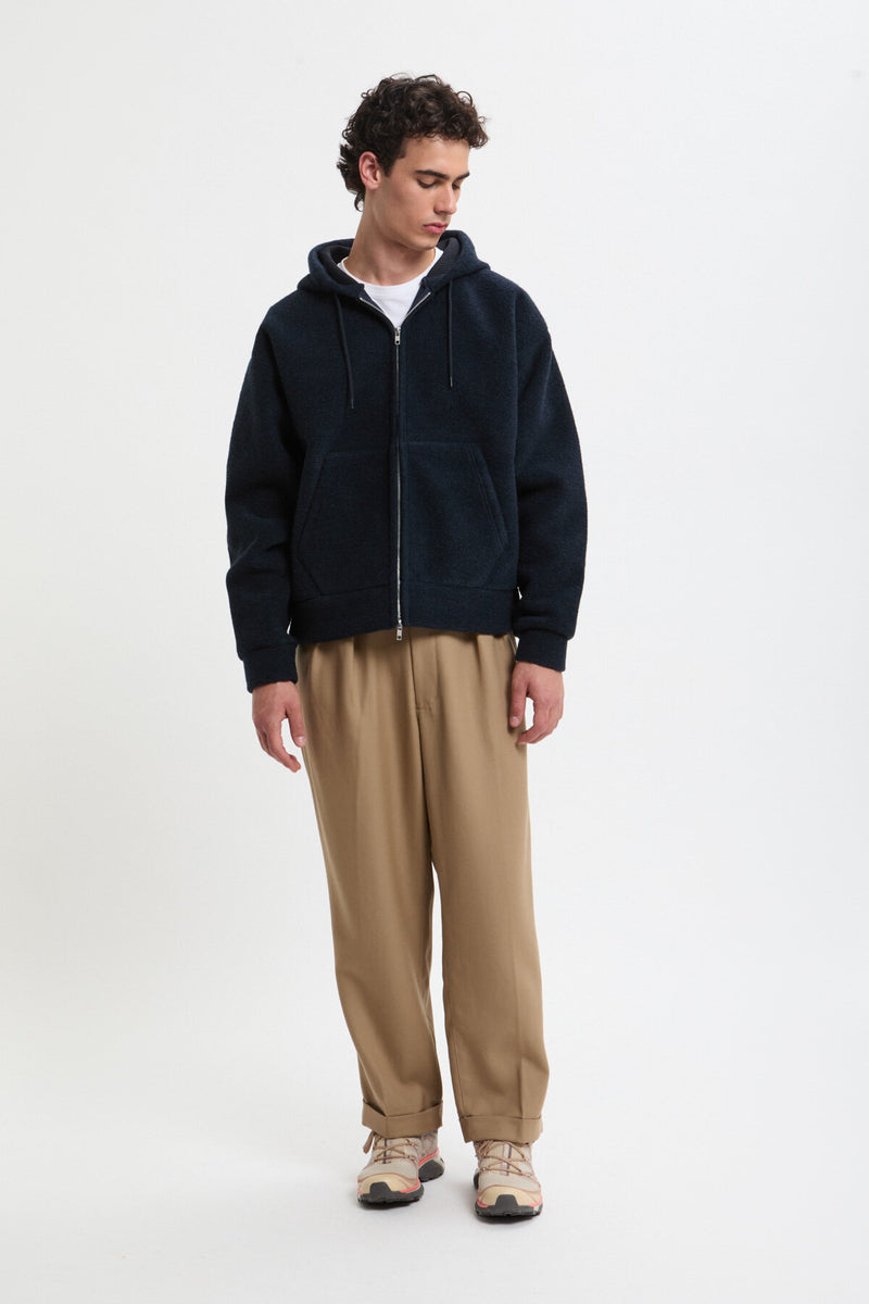 Felpa con Zip Integrale Silver