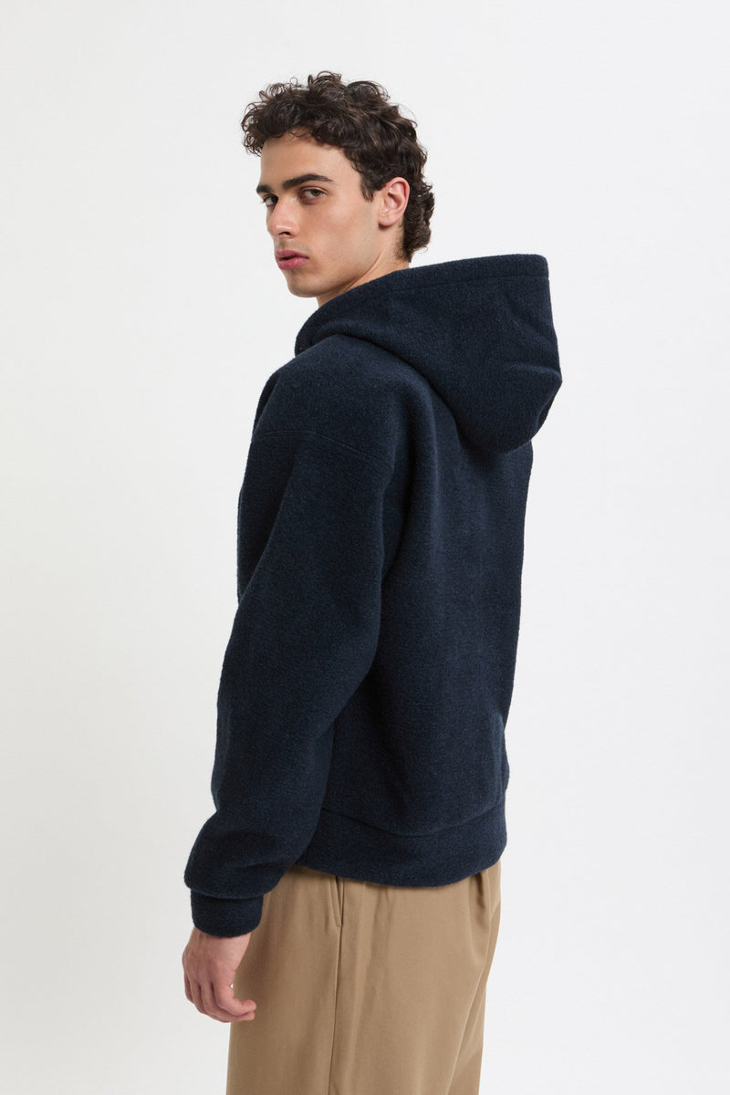 Felpa con Zip Integrale Silver