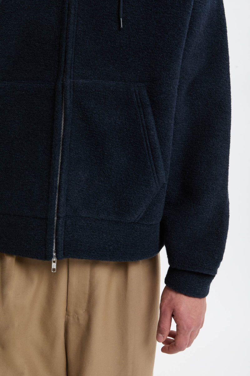 Felpa con Zip Integrale Silver