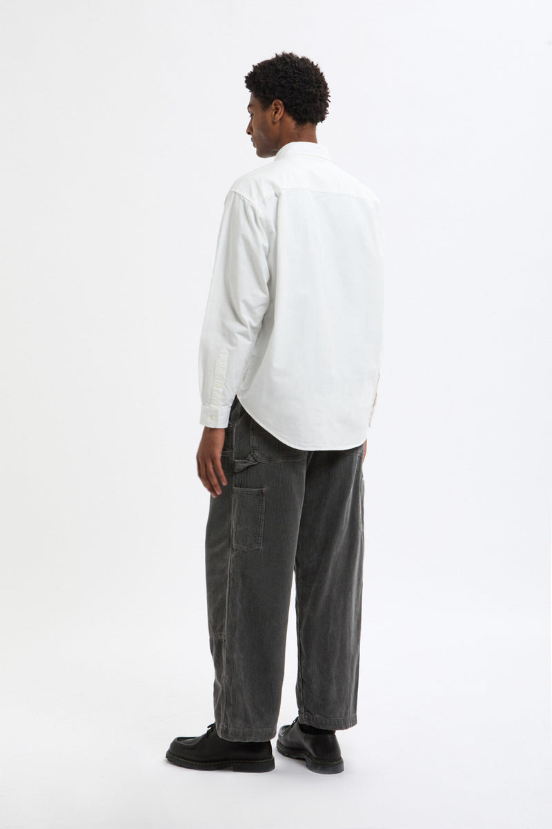 Pantaloni in velluto a coste effetto sbiadito a gamba ampia