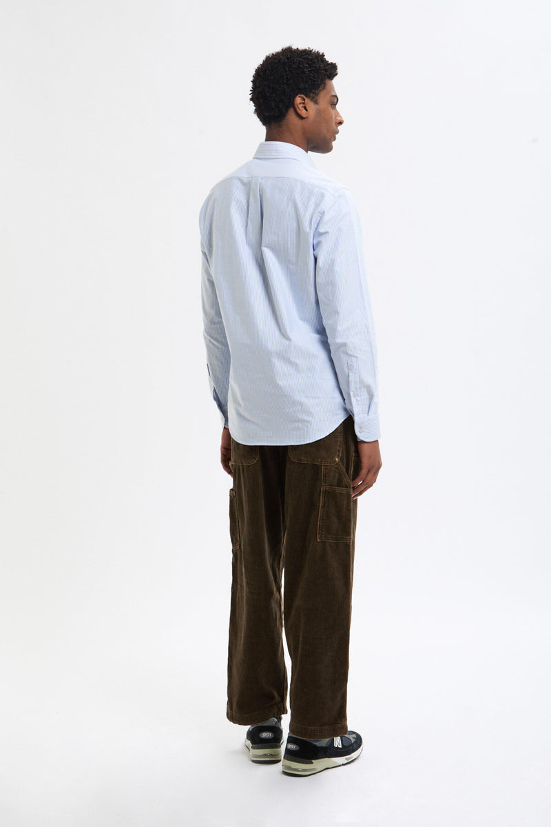Pantaloni in velluto a coste effetto sbiadito a gamba ampia