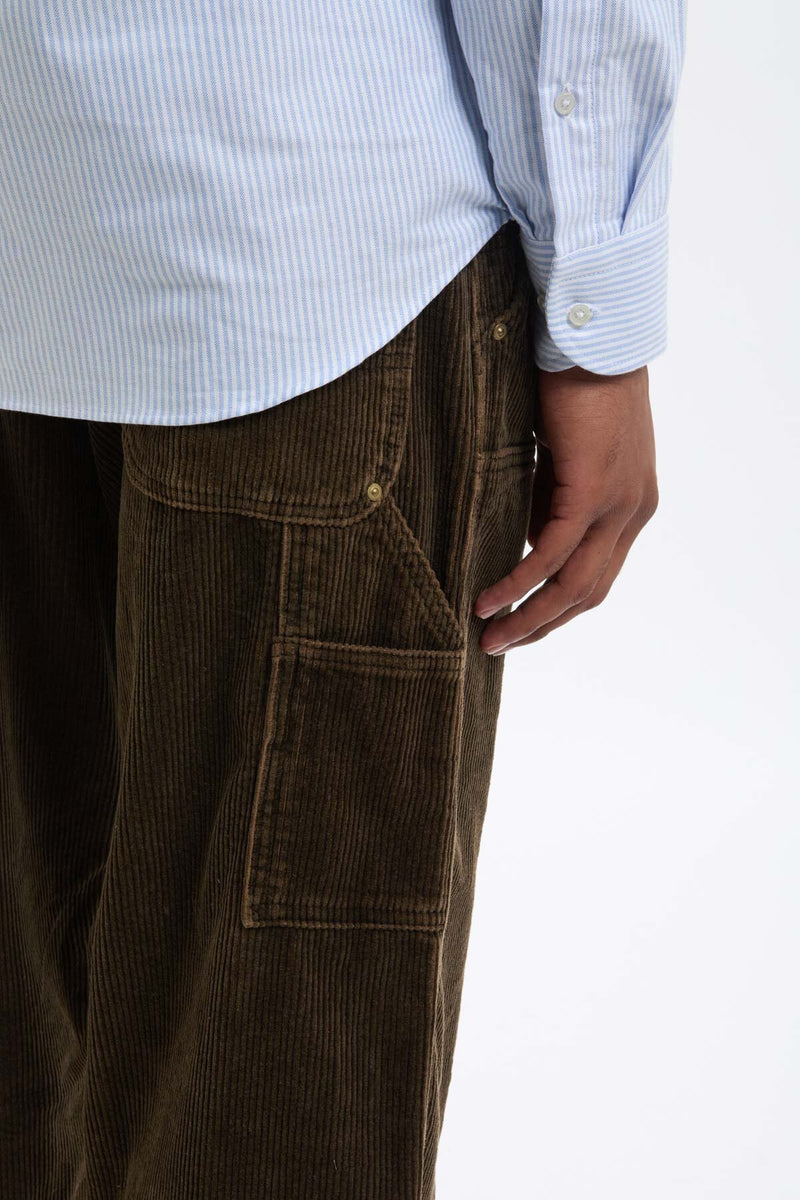 Pantaloni in velluto a coste effetto sbiadito a gamba ampia