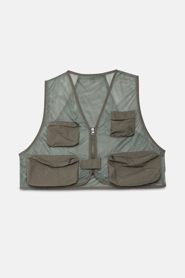 Gilet in rete con tasche
