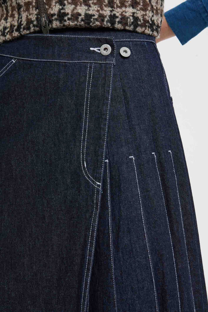 Gonna plissettata incrociata