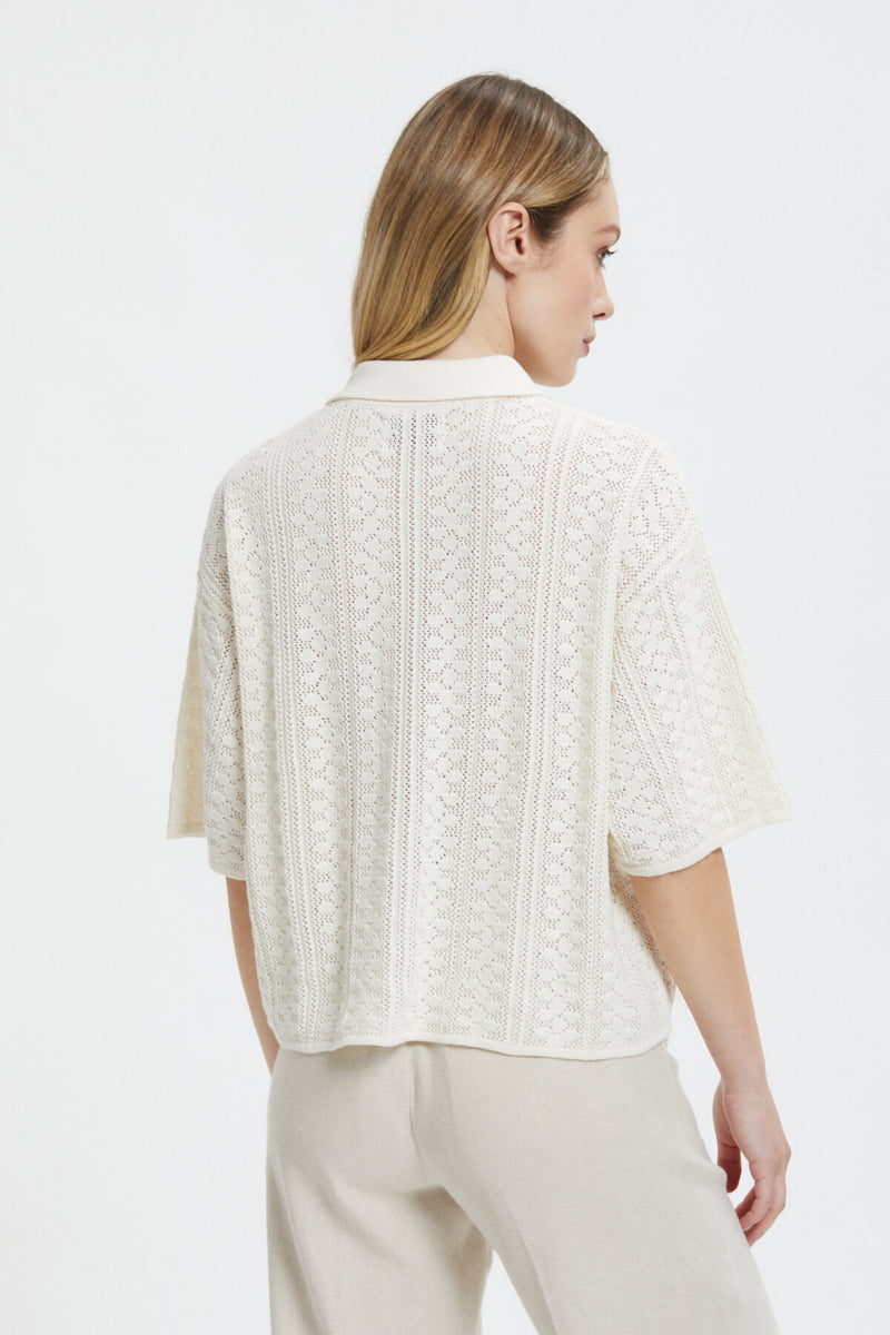 Camicia Loch In Crochet Di Lana