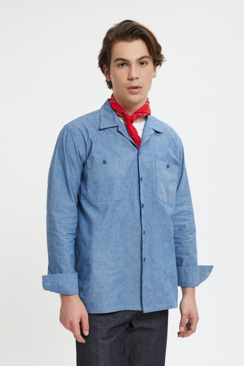 Camicia Militare In Chambray