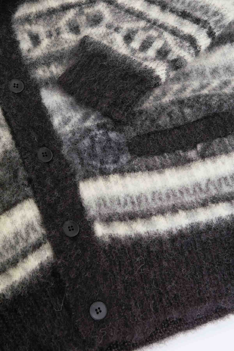 Cardigan Shaggy con collo a Scialle