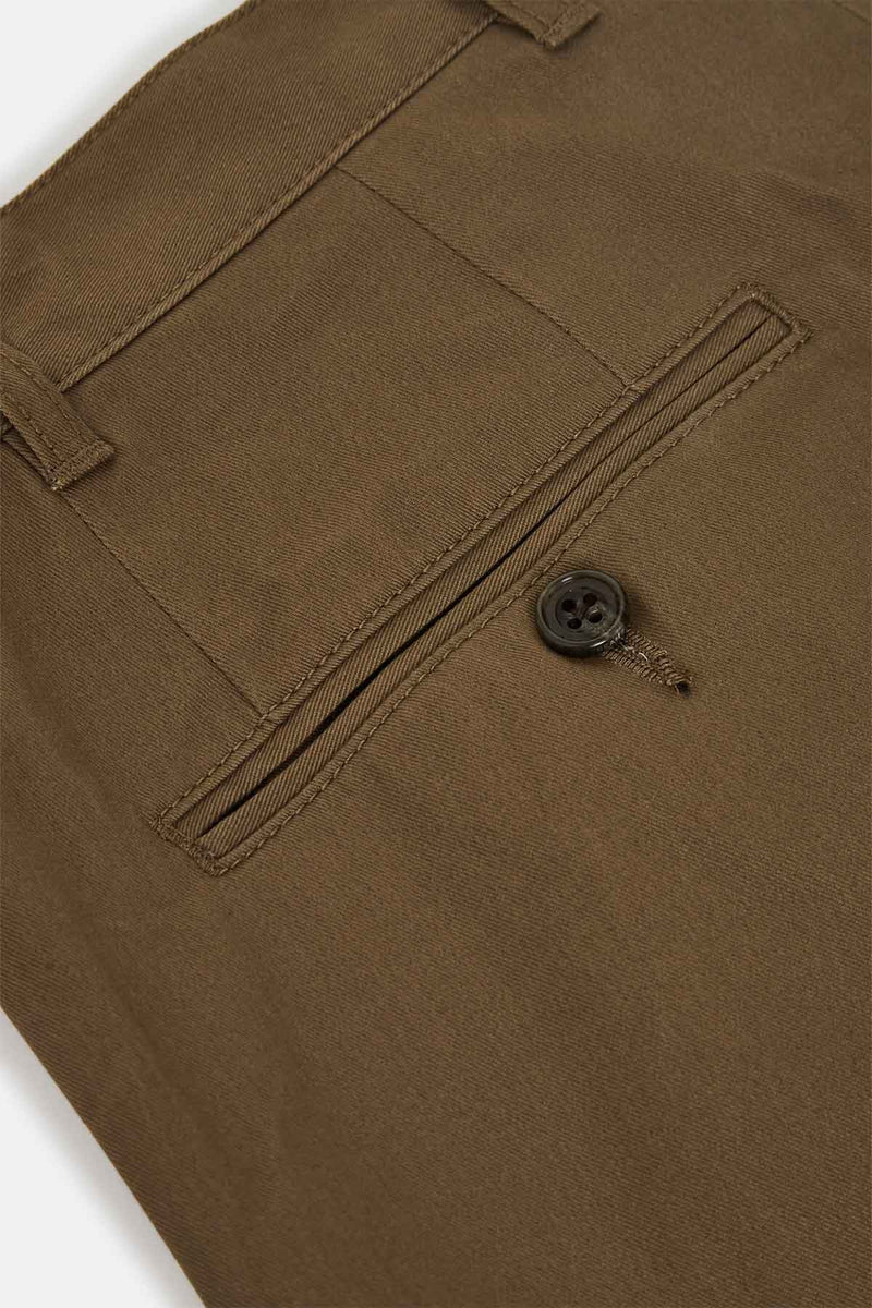 2 Pleats Tapered Twill Pants