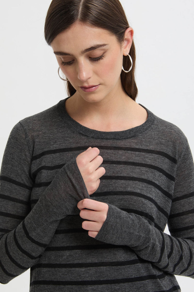 Maglione con scollo rotondo