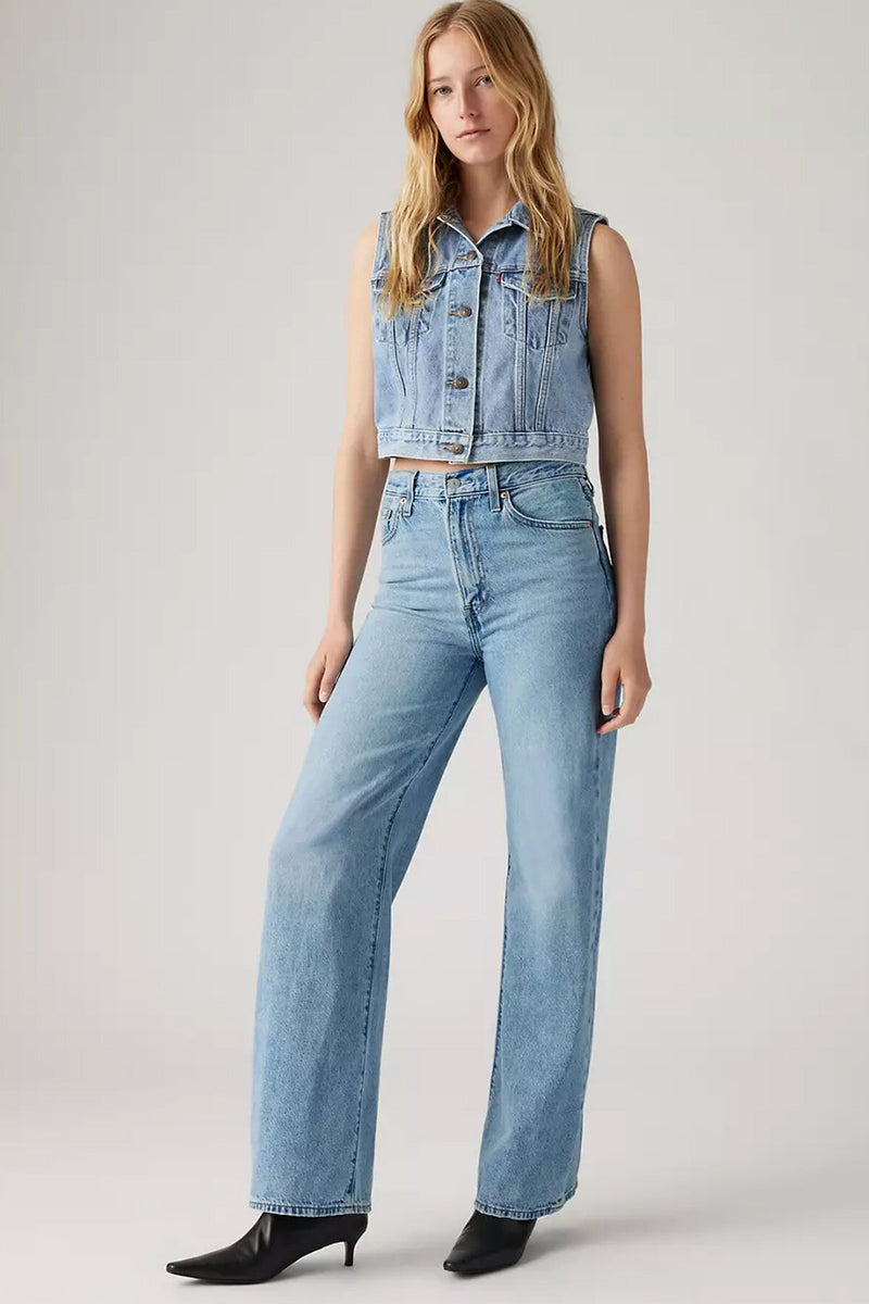 Jeans Ribcage A Gamba Ampia

