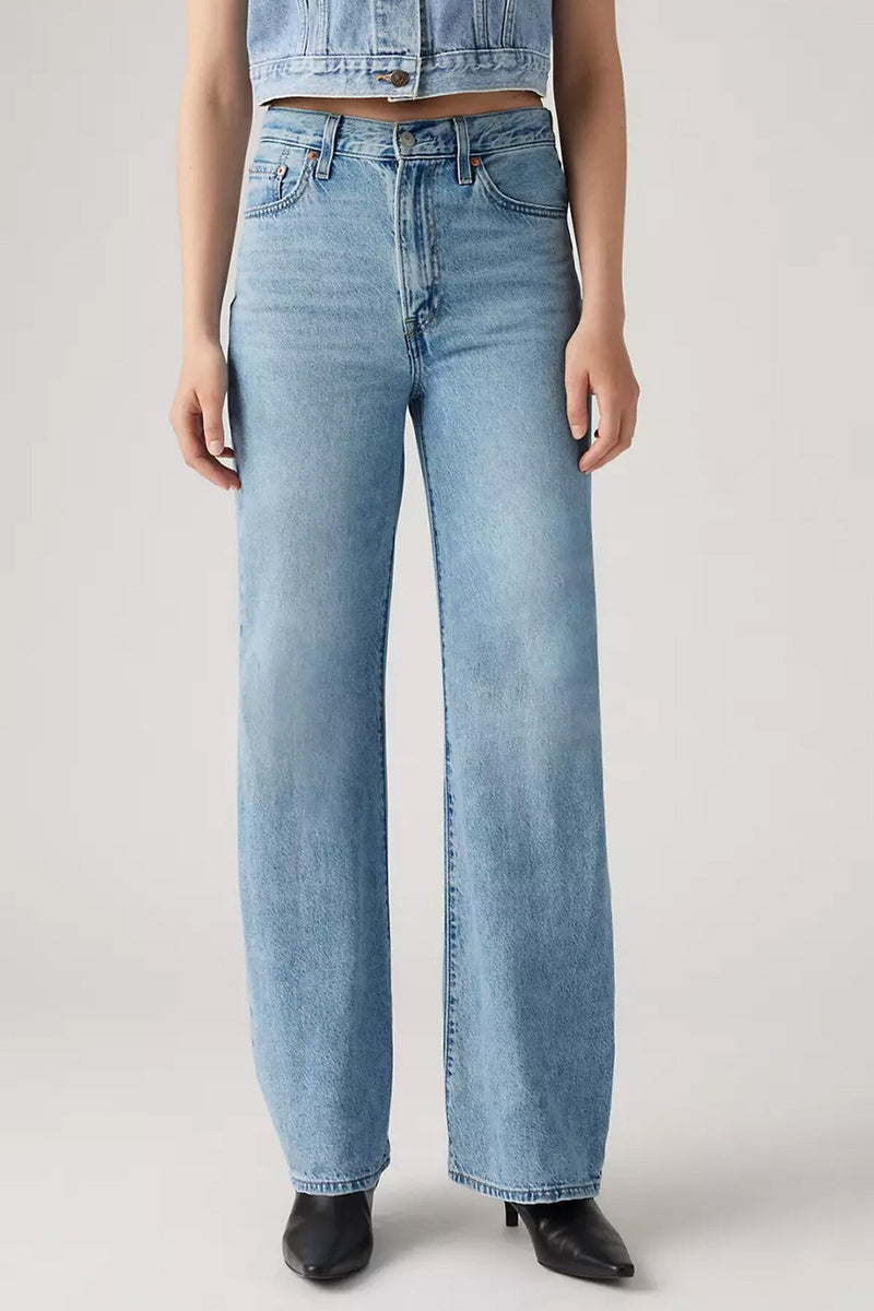 Jeans Ribcage A Gamba Ampia
