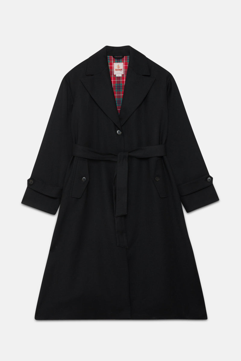 Women's Solid Wool Trench