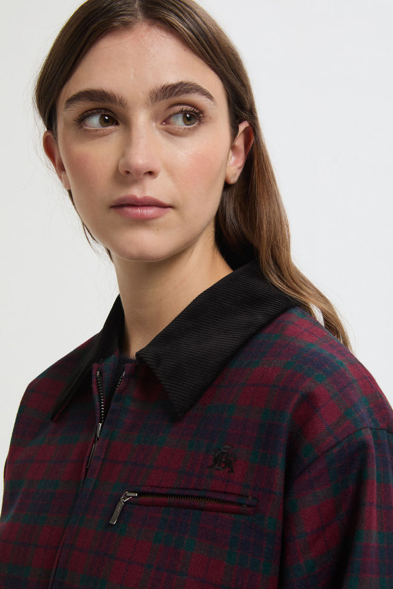 GIACCA DA LAVORO A QUADRI DA DONNA