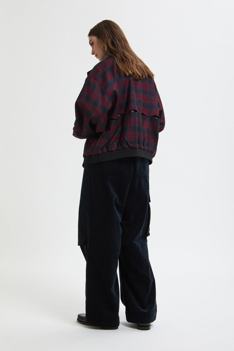 CORDUROY WIDE EASY PANTS WOMAN