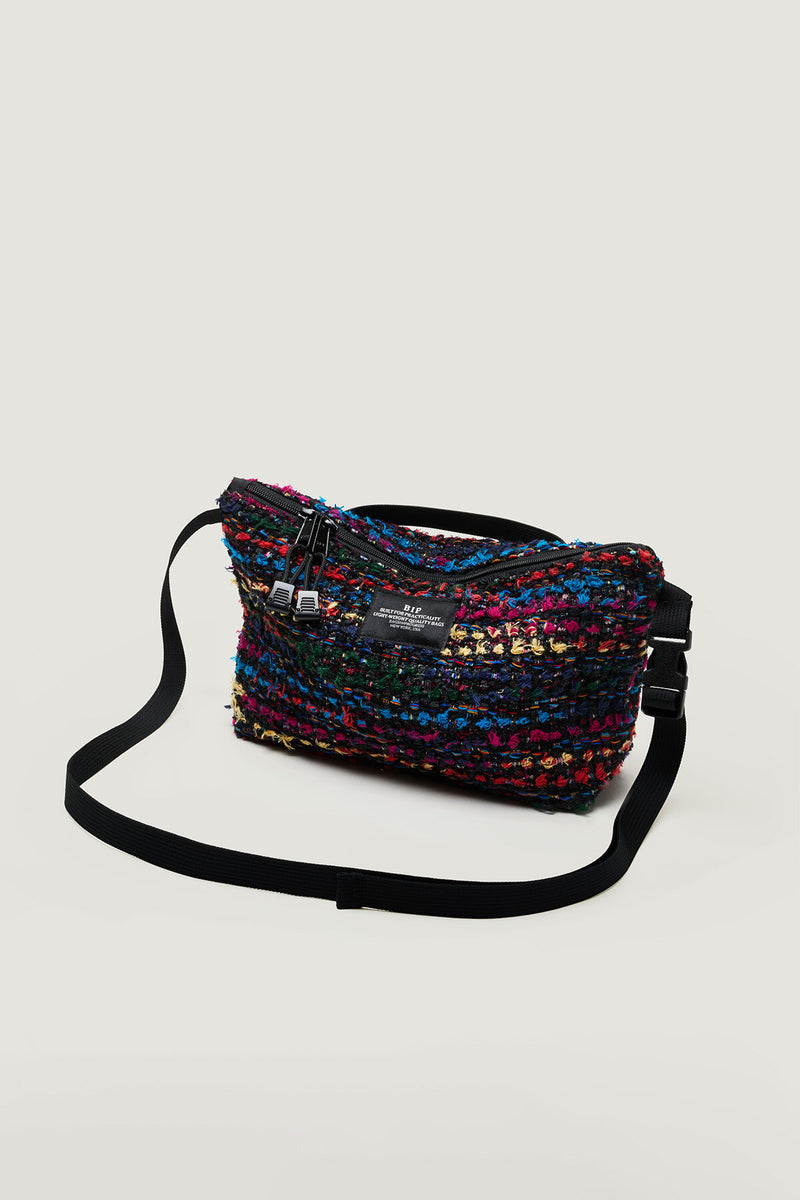 Marsupio a Tracolla in fantasia Tweed Multicolore