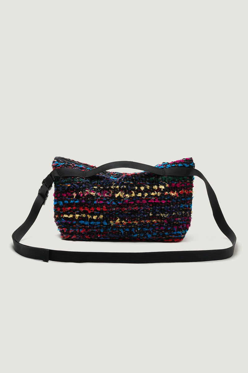 Marsupio a Tracolla in fantasia Tweed Multicolore