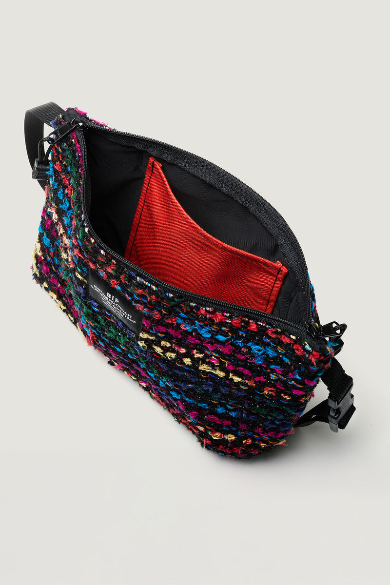 Marsupio a Tracolla in fantasia Tweed Multicolore