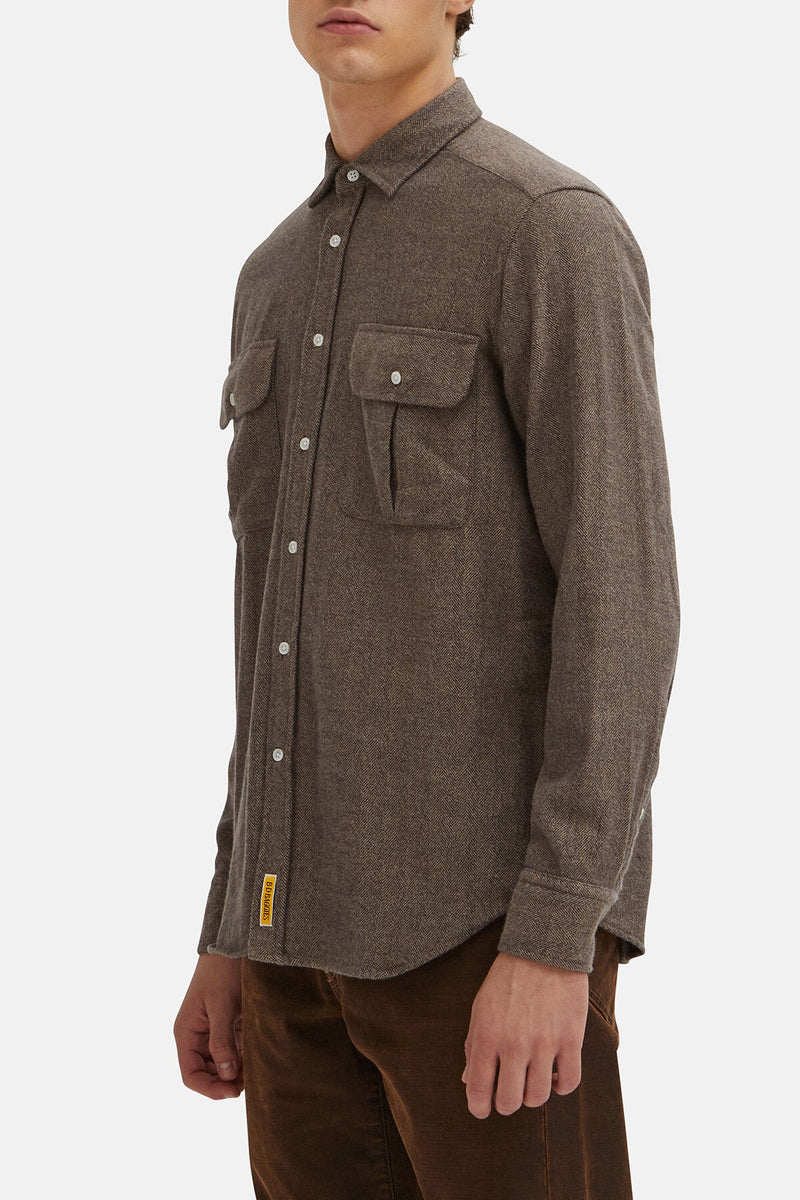 Bradford shirt with herringbone pattern