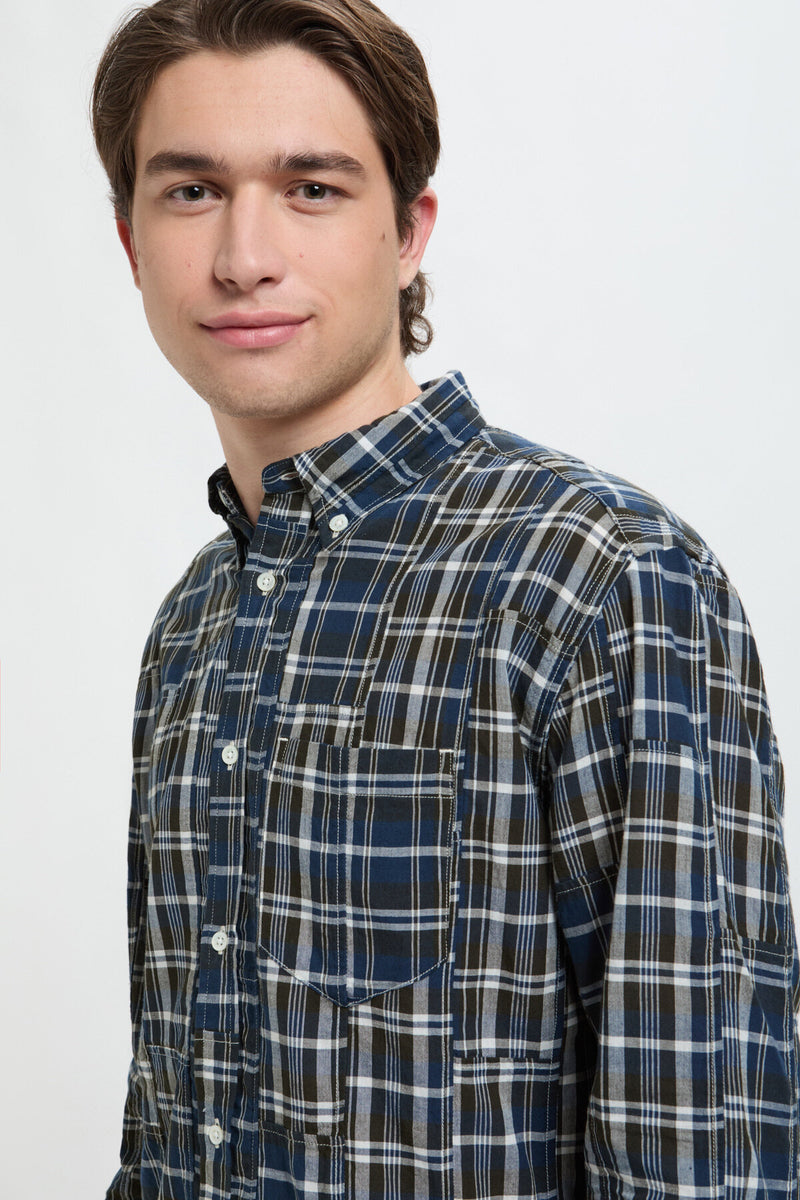 CHECKED BD SHIRT WITH CHEST POCKET