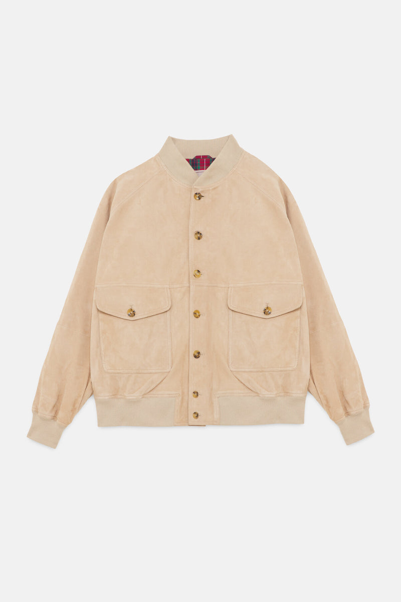 Suede Shawl Bomber