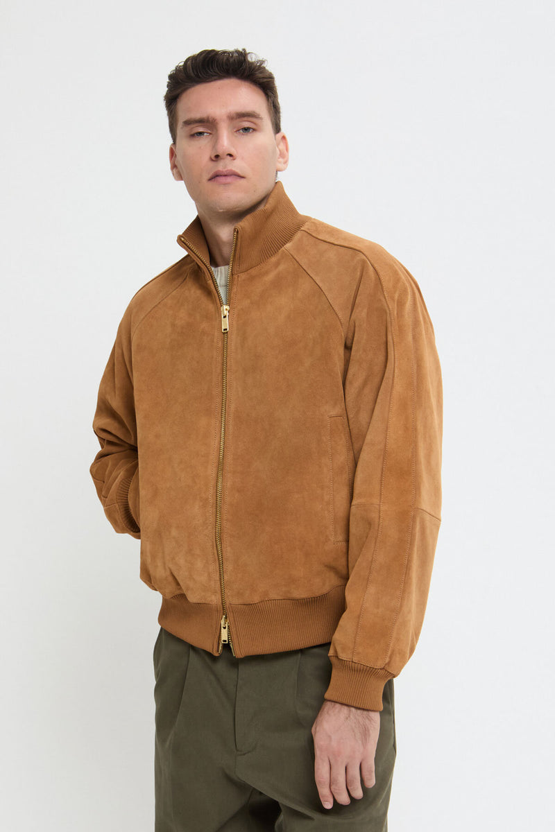 ROUGHOUT SUEDE TRACK JACKET