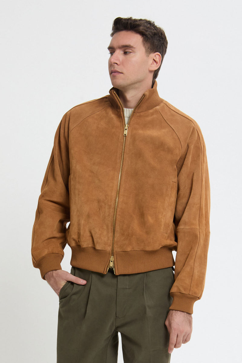 ROUGHOUT SUEDE TRACK JACKET