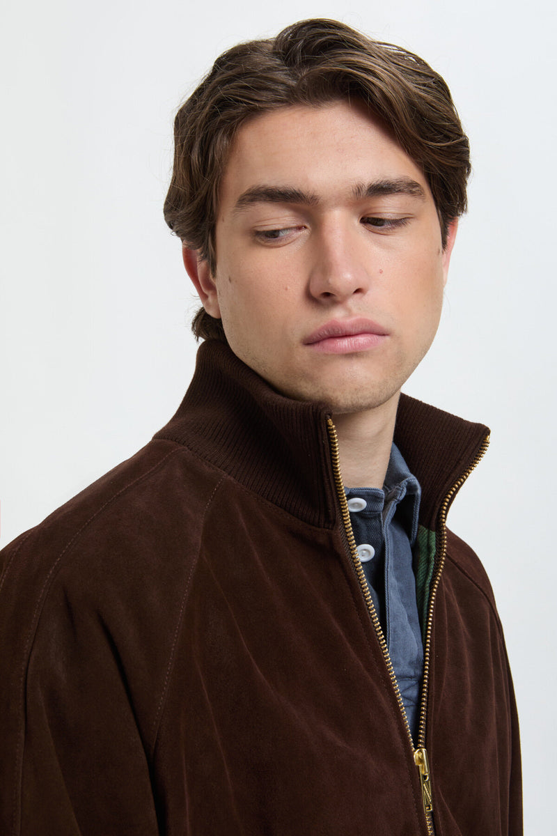 ROUGHOUT SUEDE TRACK JACKET
