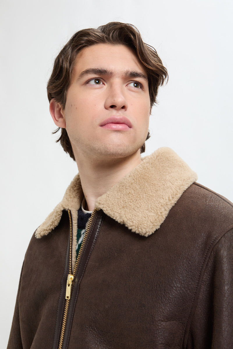 SHEARLING AVIATOR JACKET