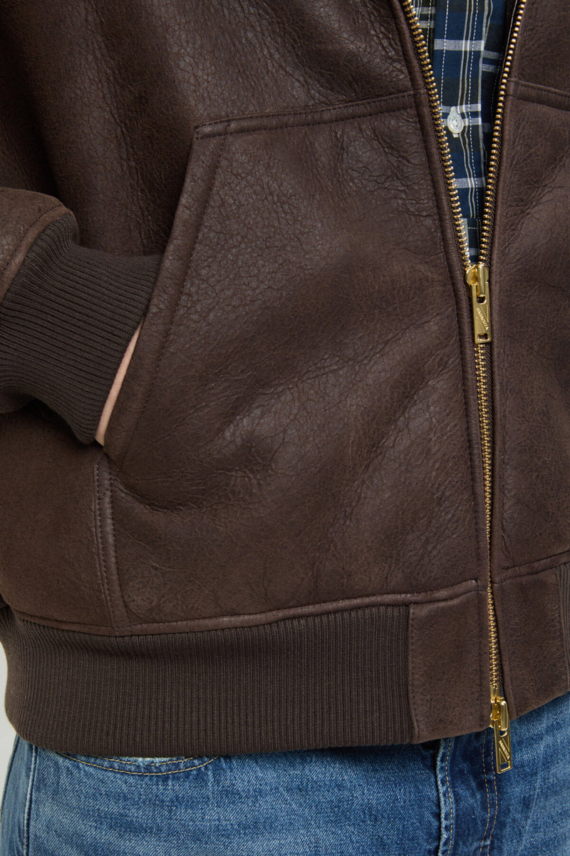 SHEARLING HOODIE