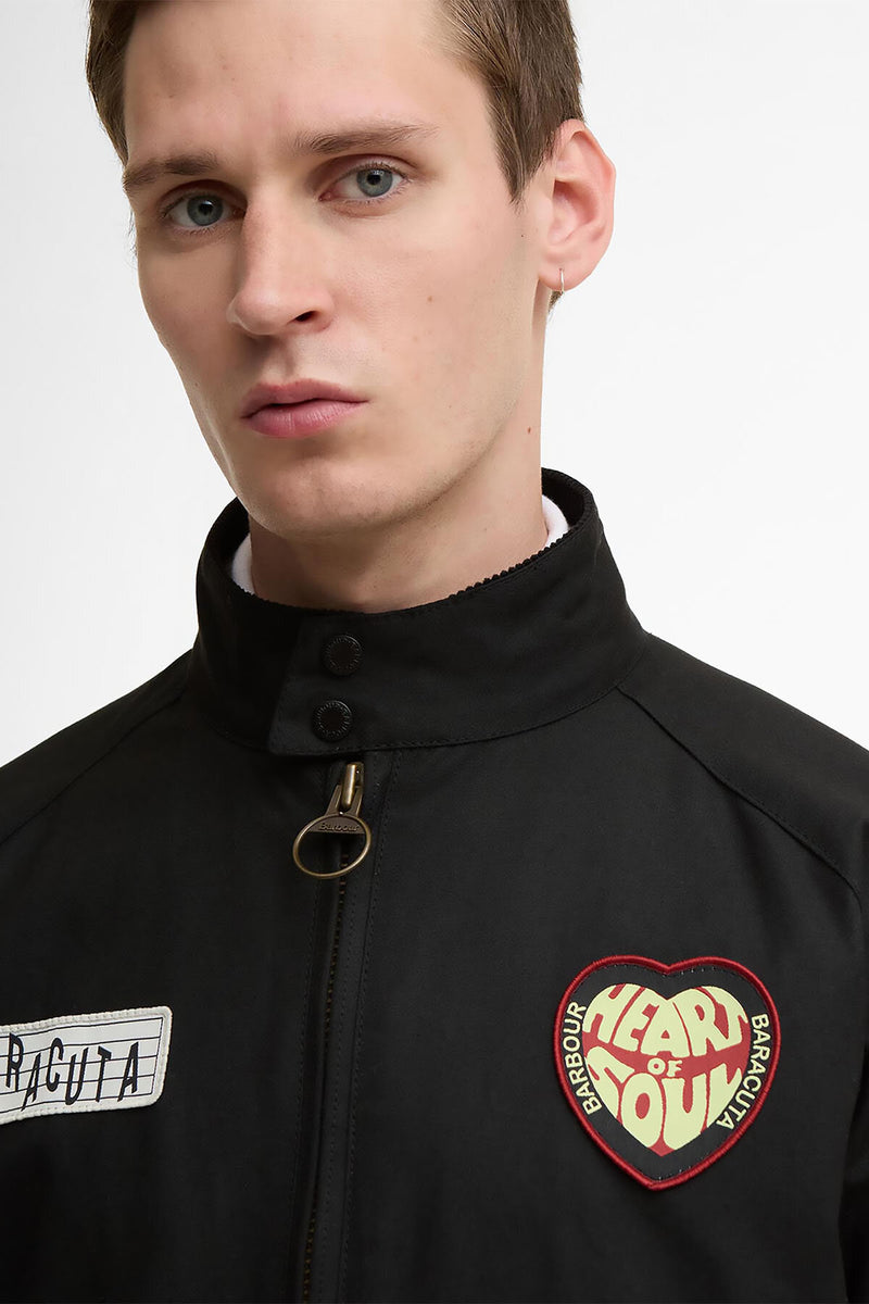 Giacca cerata Porton con badge Barbour x Baracuta