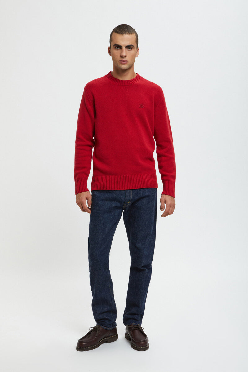 Maglione girocollo in lana merino