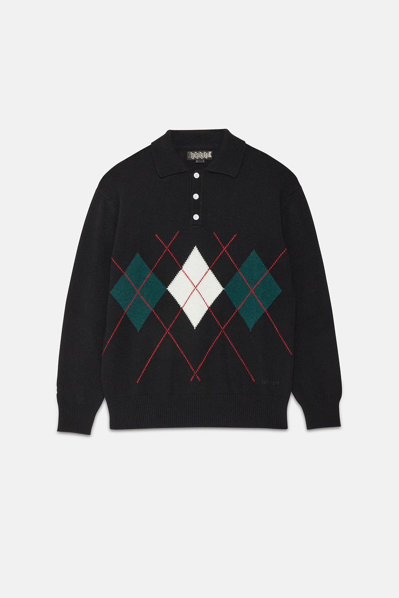 ARGYLE POLO NECK