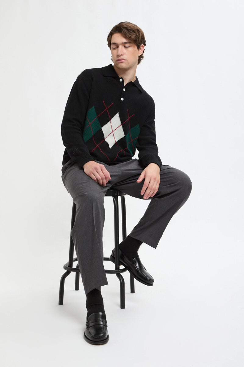 ARGYLE POLO NECK