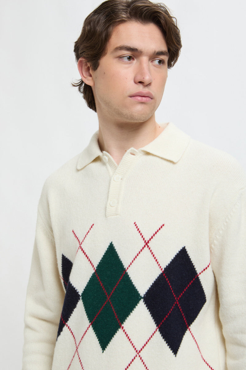 ARGYLE POLO NECK