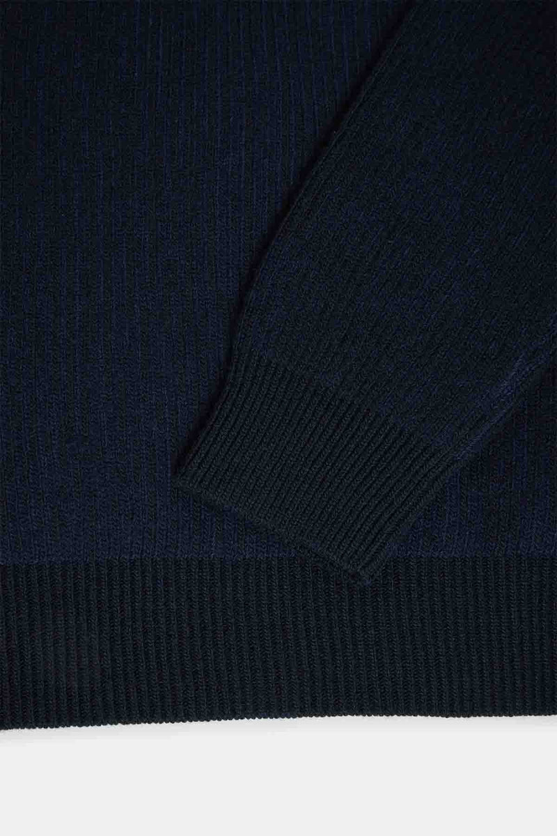 MAGLIONE CON ZIP CORTA E COLLO A LUPETTO