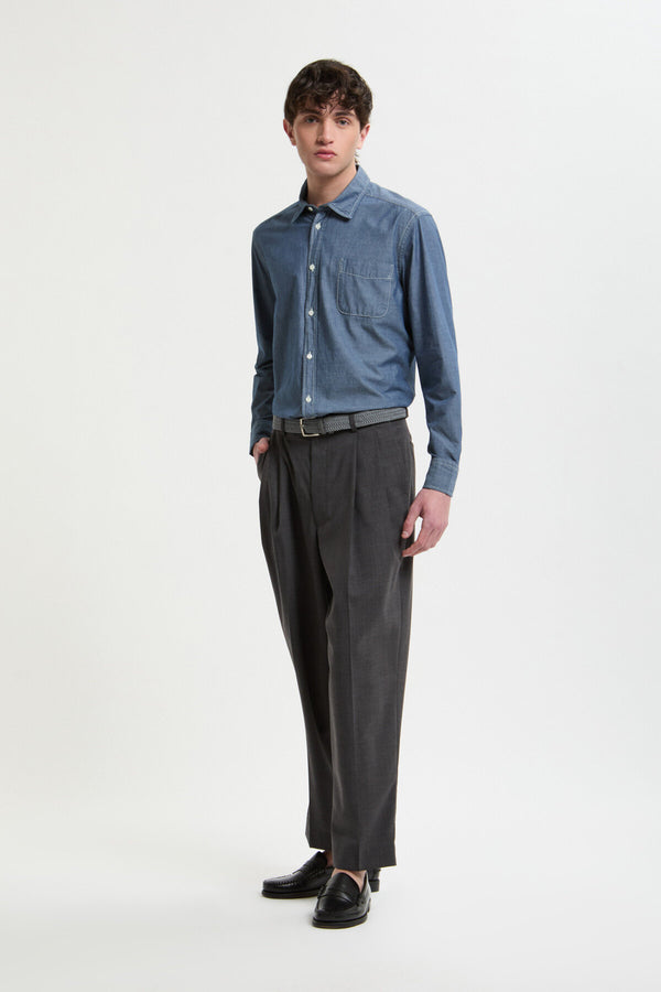 PANTALONI TAPERED CON PINCES