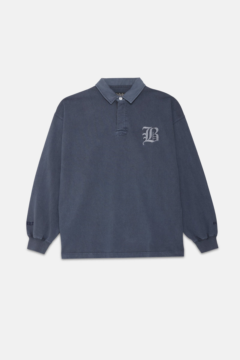 GARMENT-DYED RUGBY POLO
