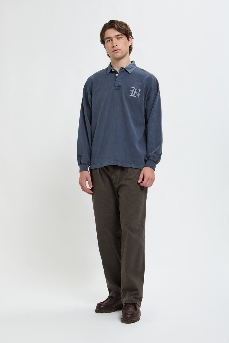 GARMENT-DYED RUGBY POLO