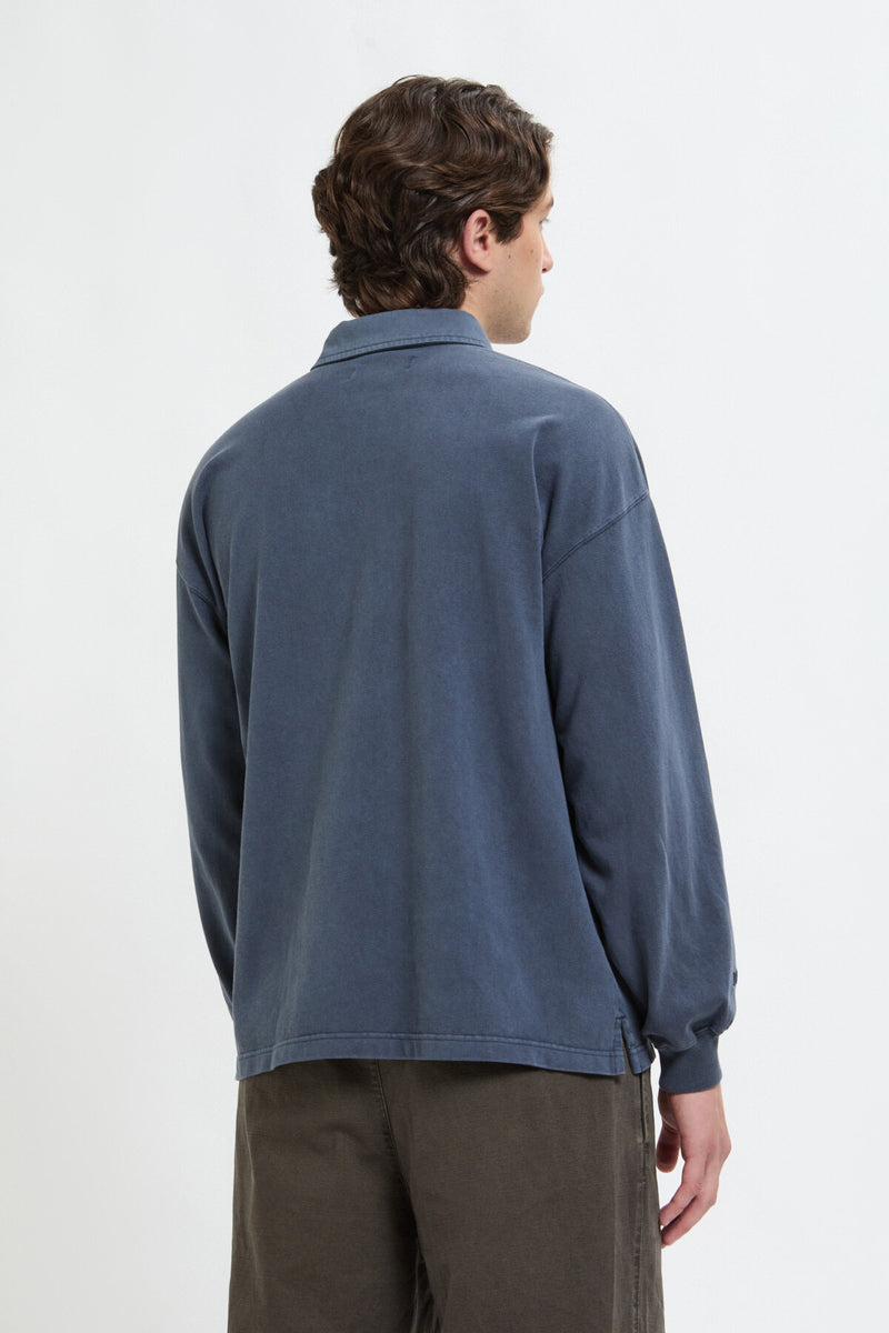 GARMENT-DYED RUGBY POLO