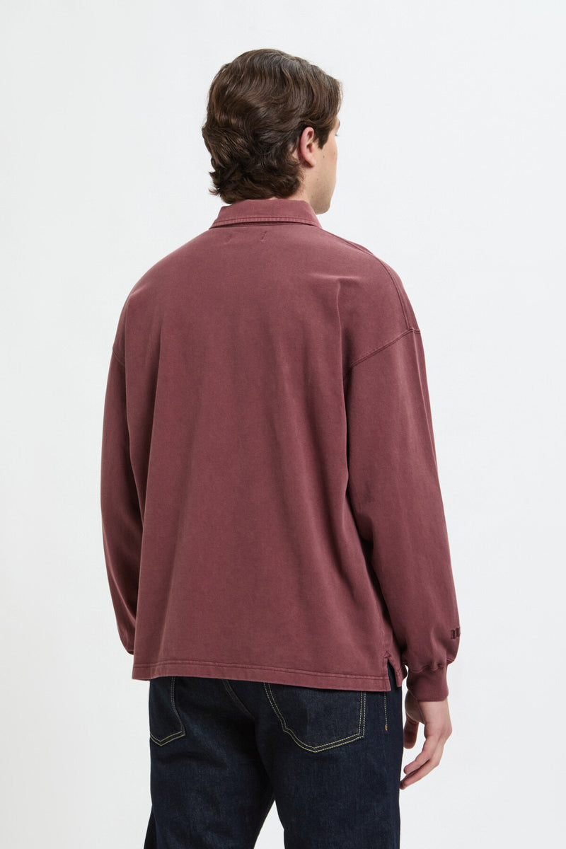 GARMENT-DYED RUGBY POLO