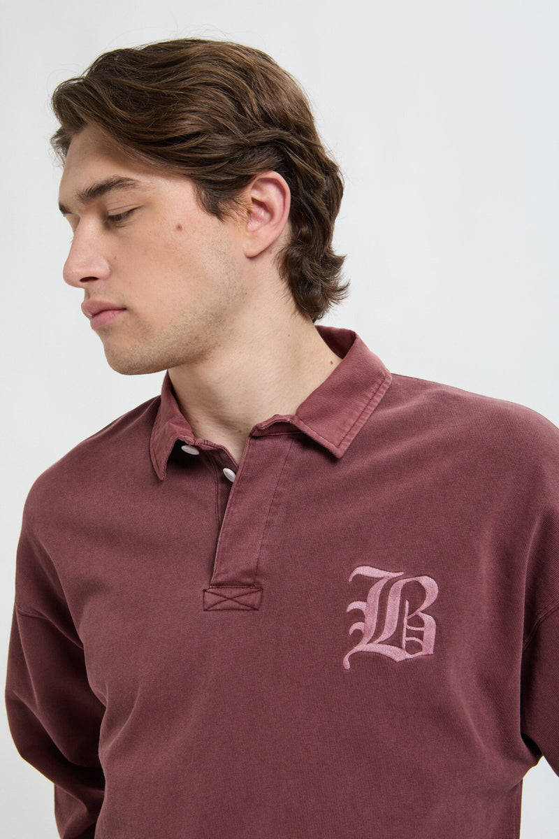 GARMENT-DYED RUGBY POLO