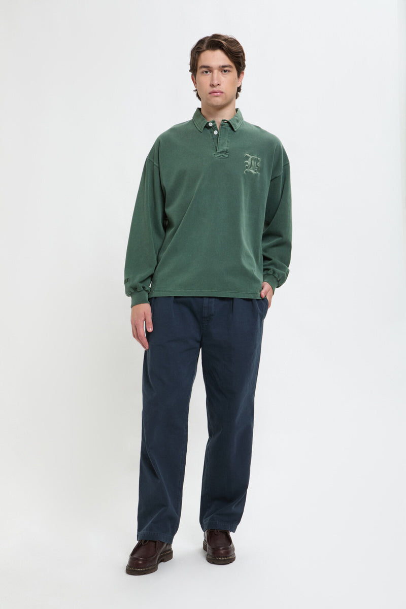GARMENT-DYED RUGBY POLO
