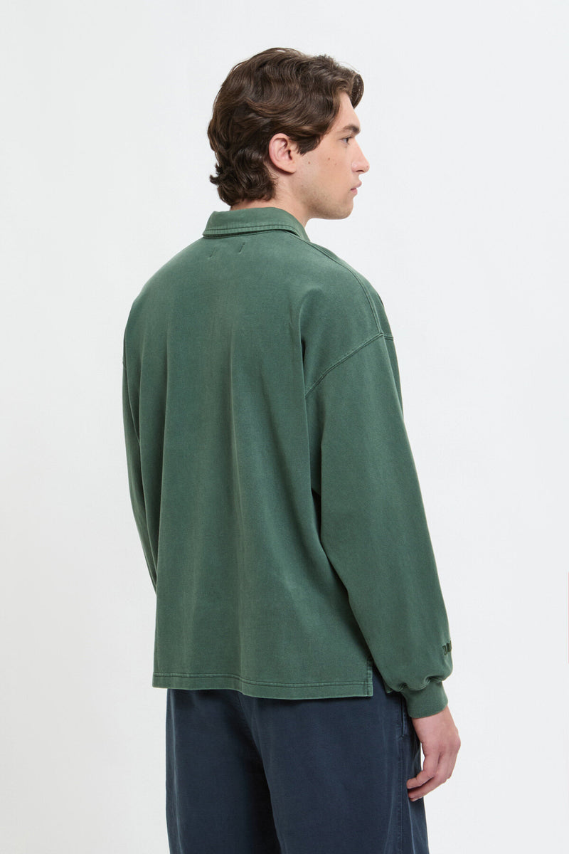 GARMENT-DYED RUGBY POLO