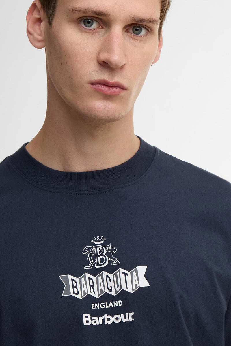 T-shirt oversize Vinyl Barbour x Baracuta