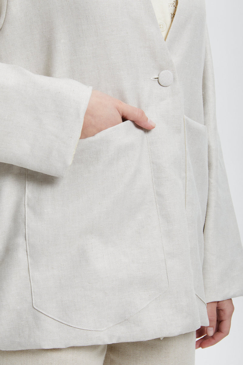 Oversized Chia Linen Blazer