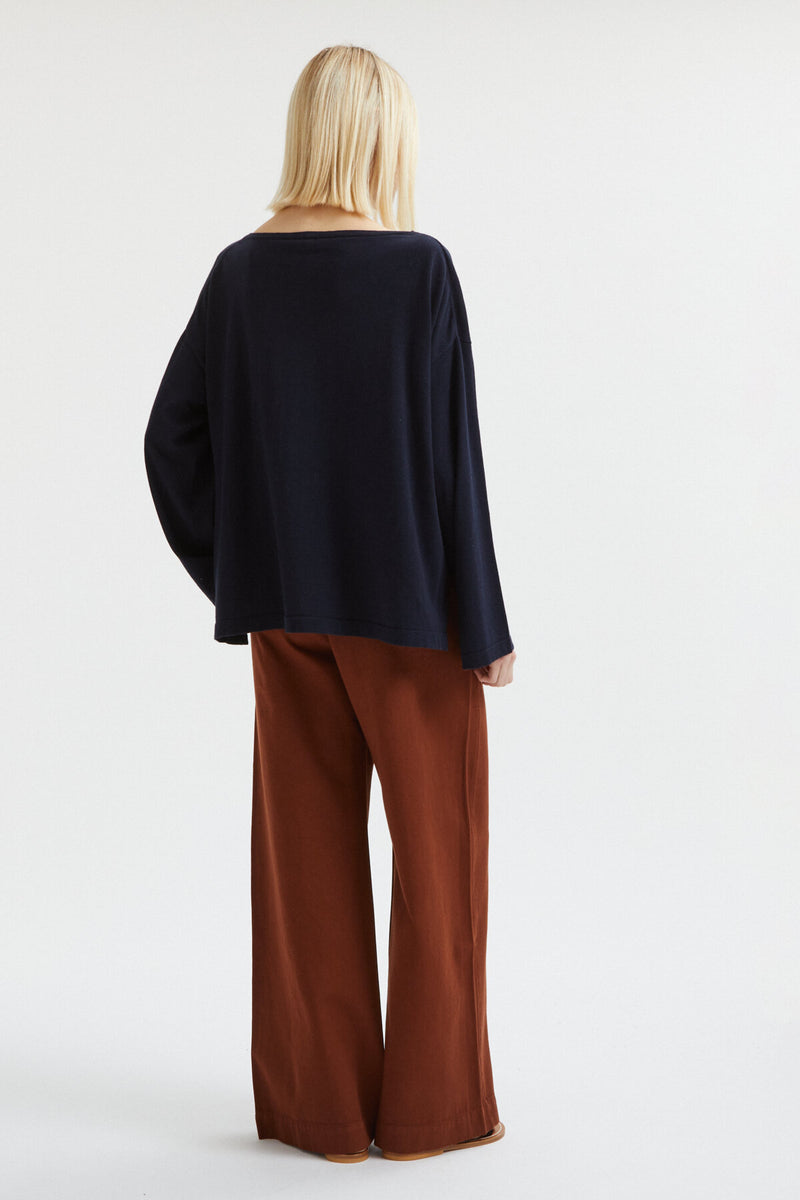 Boat neck jumper