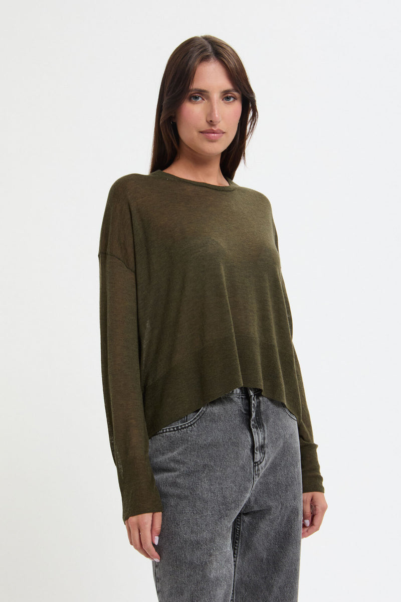 Maglione a scollo rotondo